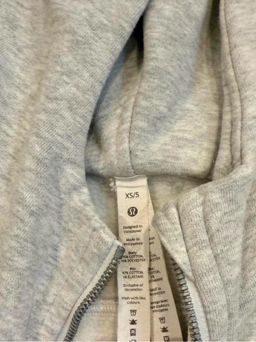 lululemon athletica Light Gray Zip Hoodie - Picture 2 of 2